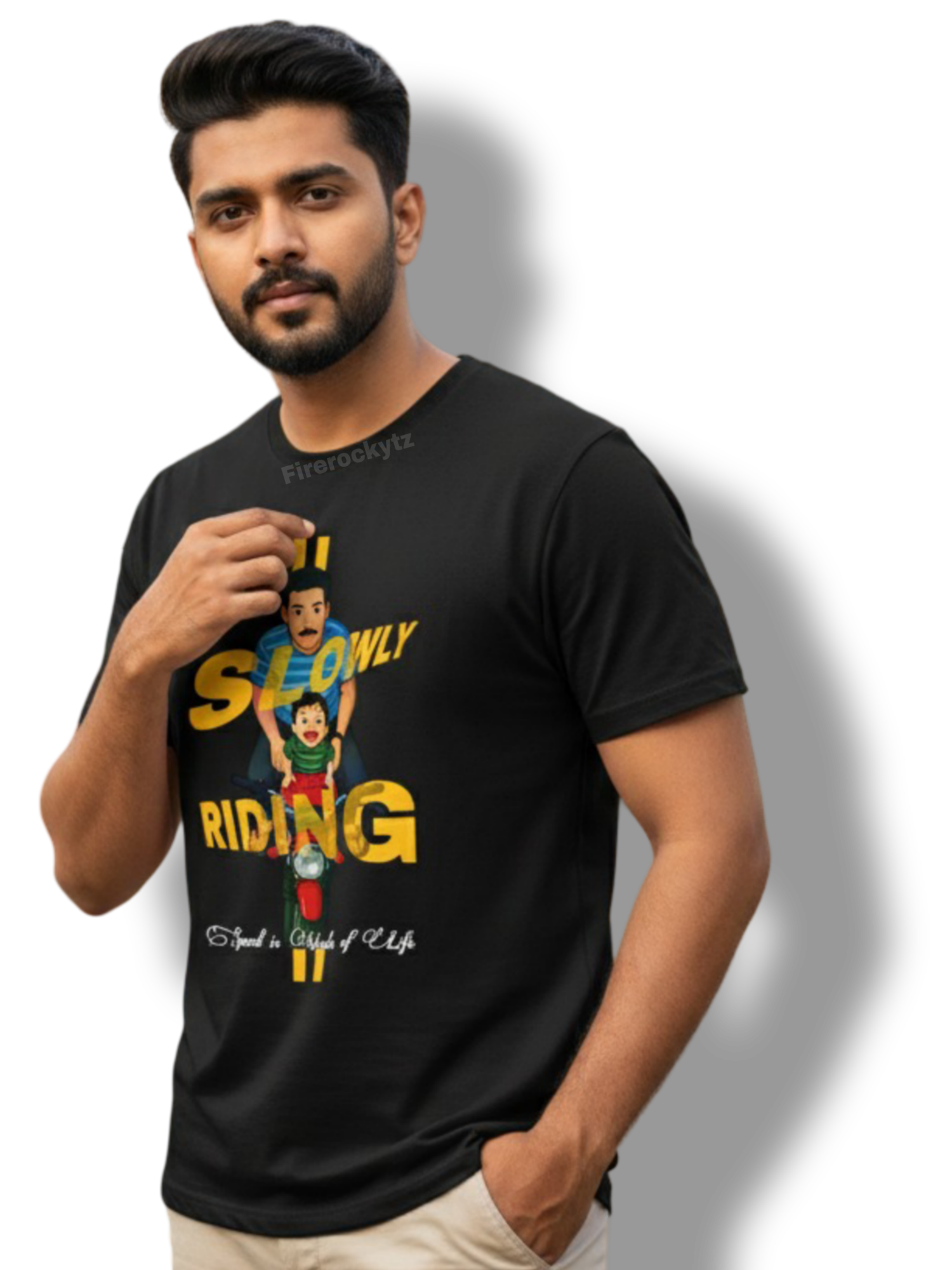 Slowly Riding – Father & Child Graphic